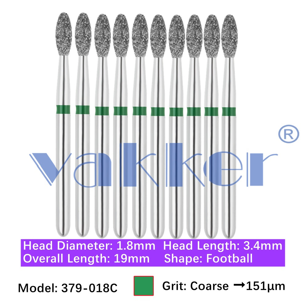 Vakker® Diamond Burs Egg Diamonds 10/pk