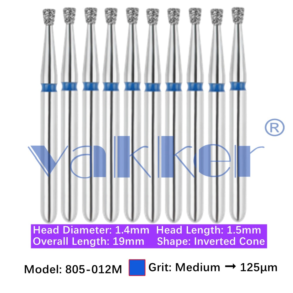 Vakker® Diamond Burs Inverted Cone Diamonds 10/pk