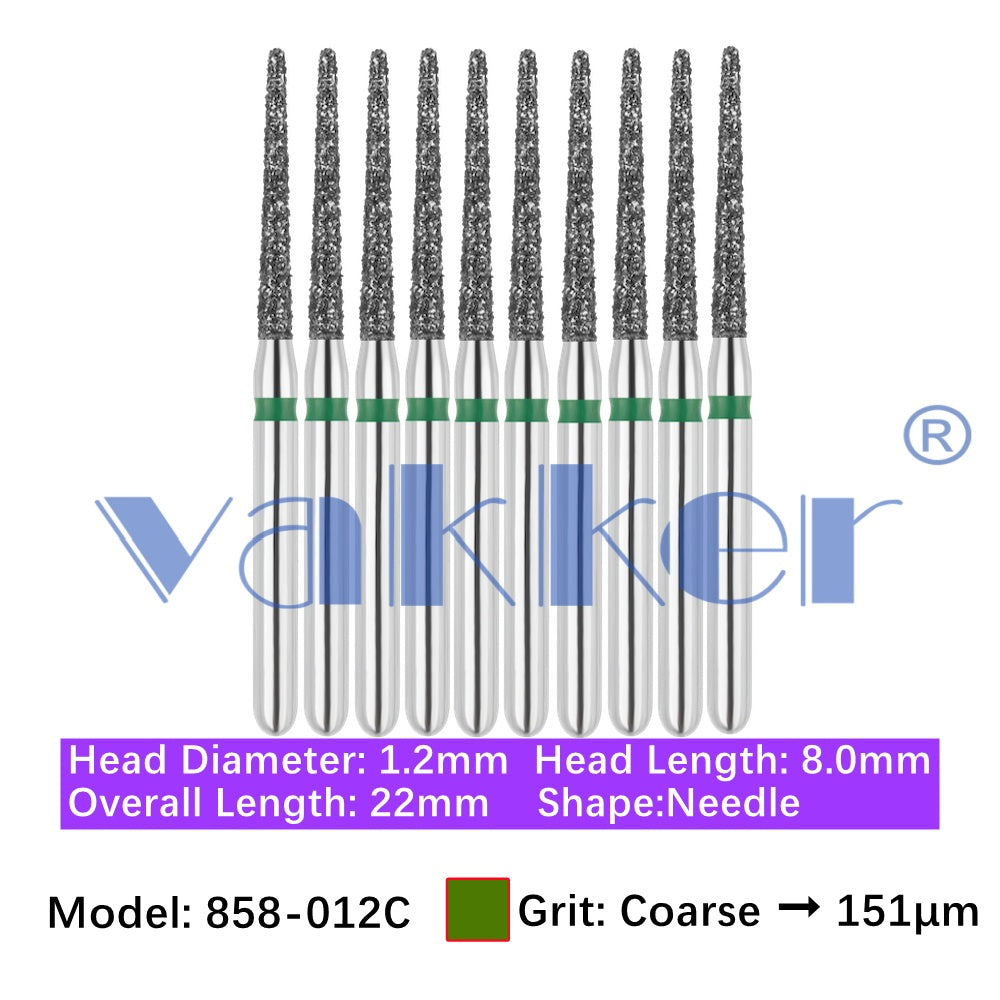 Vakker® Diamond Burs Needle Diamond Burs 10/pk