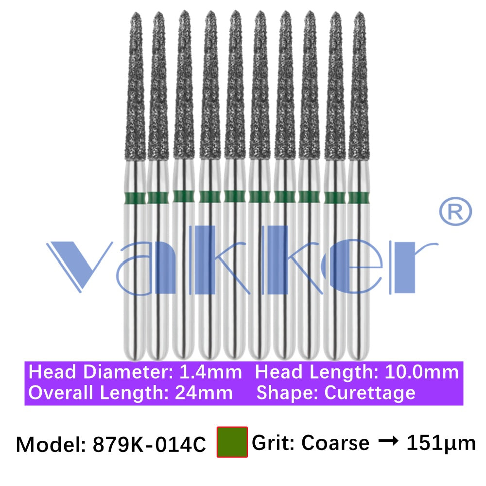 Vakker® Diamond Burs Gingival Curetage Diamond Burs 10/pk