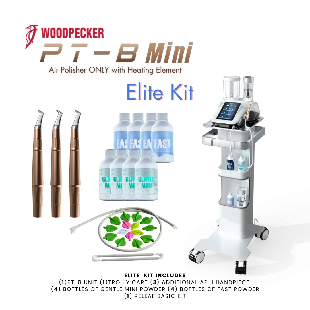 Woodpecker PT-B Mini Air Polisher | Heated Water & Wireless Foot Control