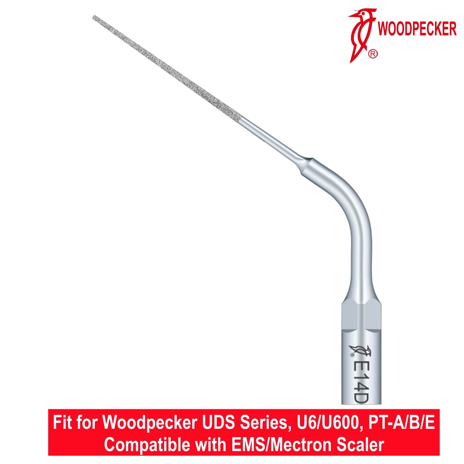 Woodpecker Ultrasonic Scaler Tips E14D 1pc/pk Fit for EMS & Mectron scalers