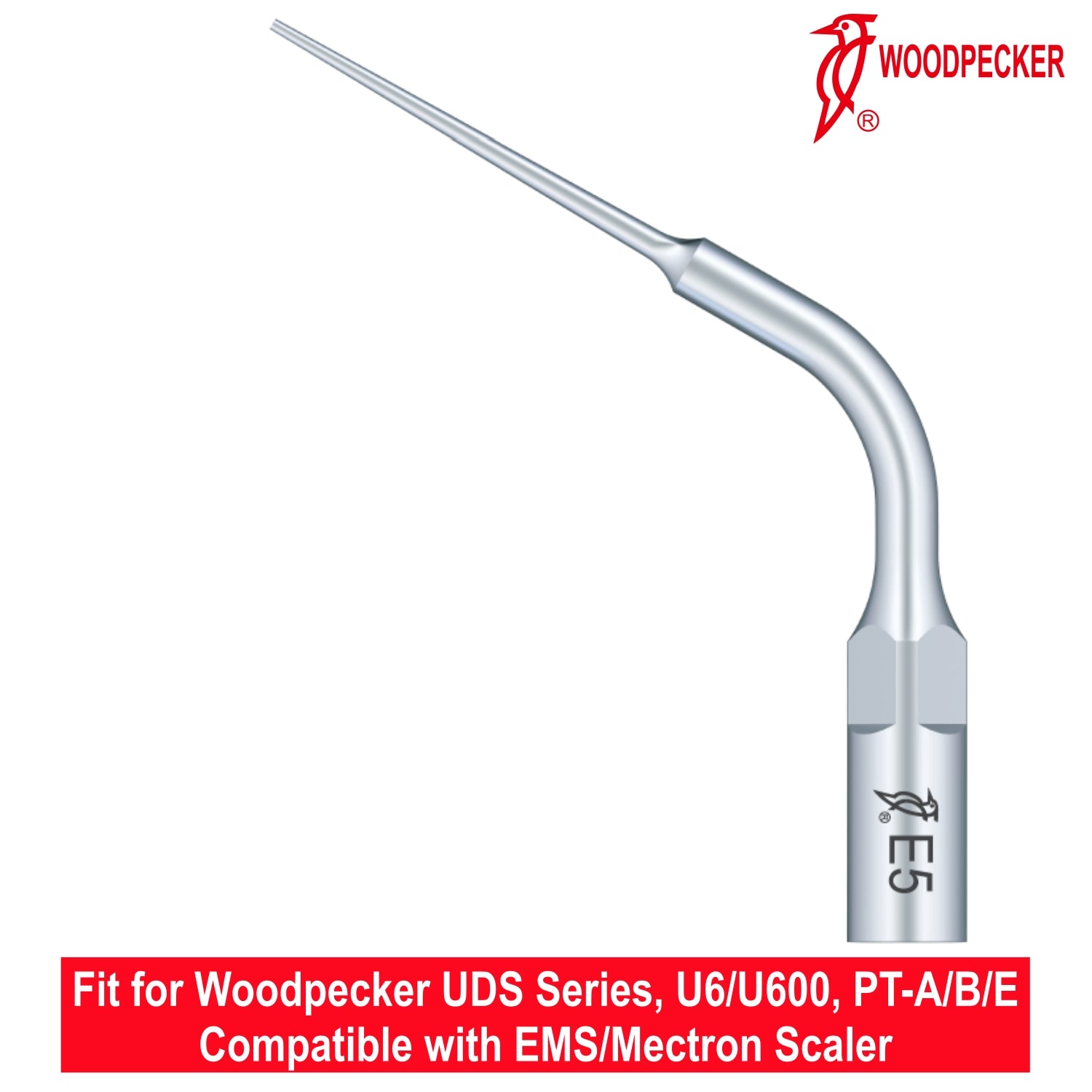 Woodpecker Ultrasonic Scaler Tips E5 1pc/pk Fit for EMS & Mectron scalers