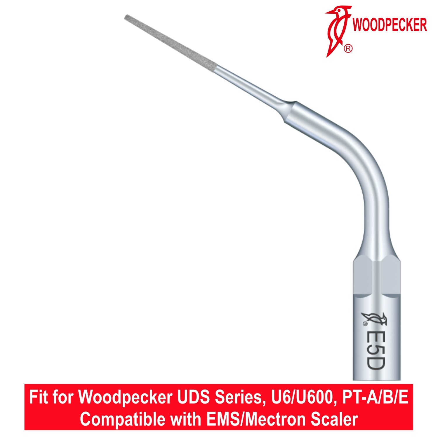 Woodpecker Ultrasonic Scaler Tips E5D 1pc/pk Fit for EMS & Mectron scalers