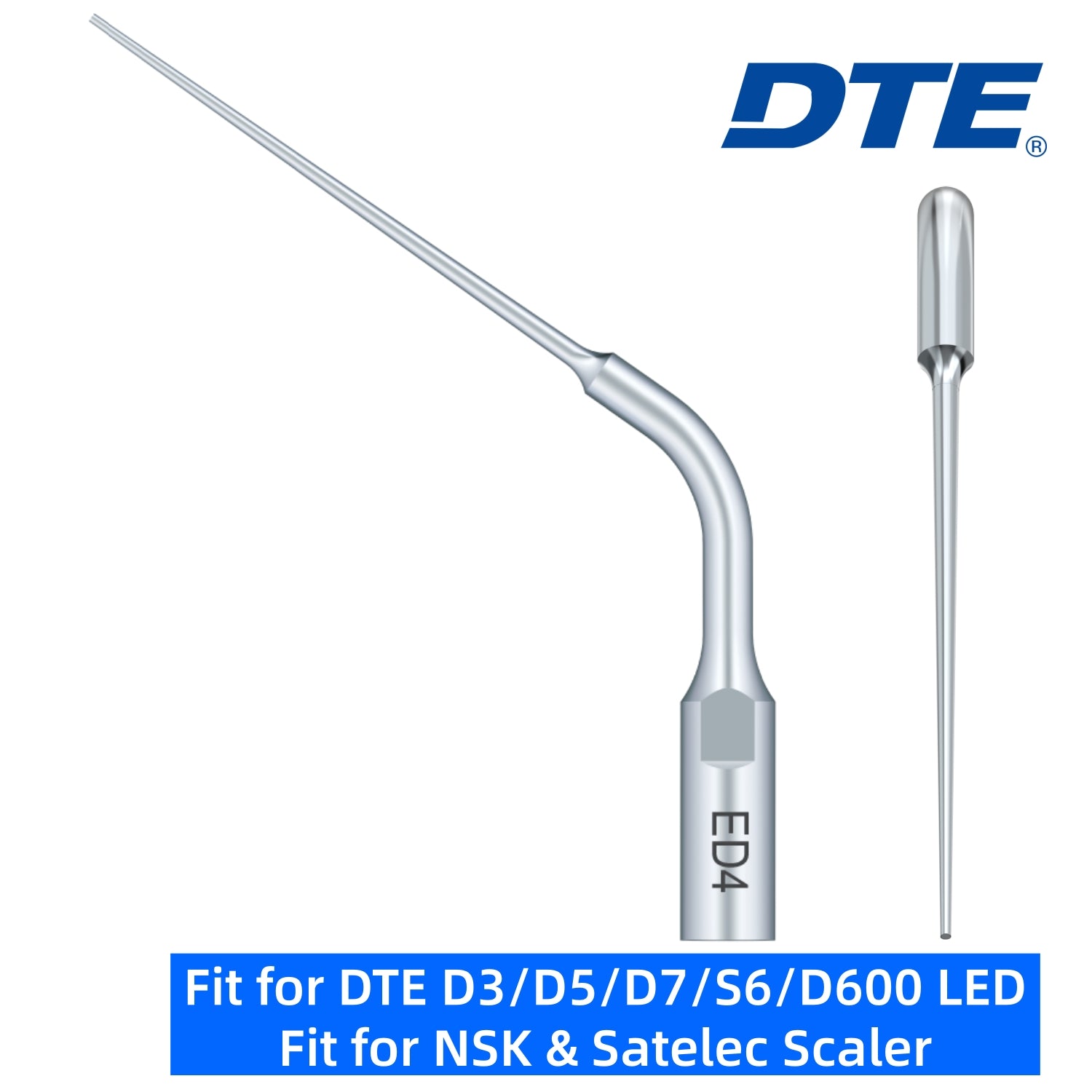 DTE Dental Ultrasonic Scaler Tips ED4 1pc/pk Fit for NSK & Satelec Scaler