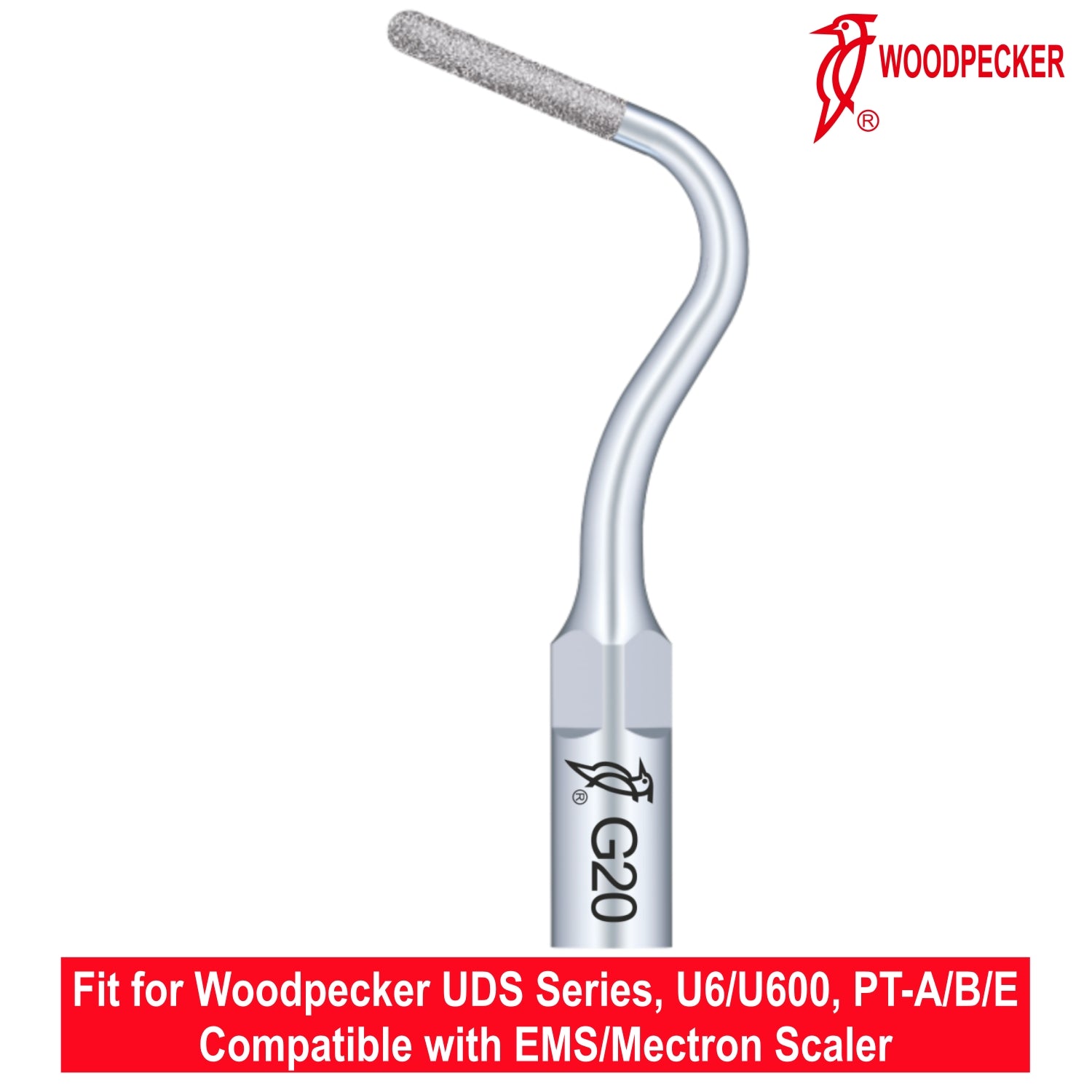 Woodpecker Ultrasonic Scaler Tips G20 1pc/pk Fit for EMS & Mectron scalers