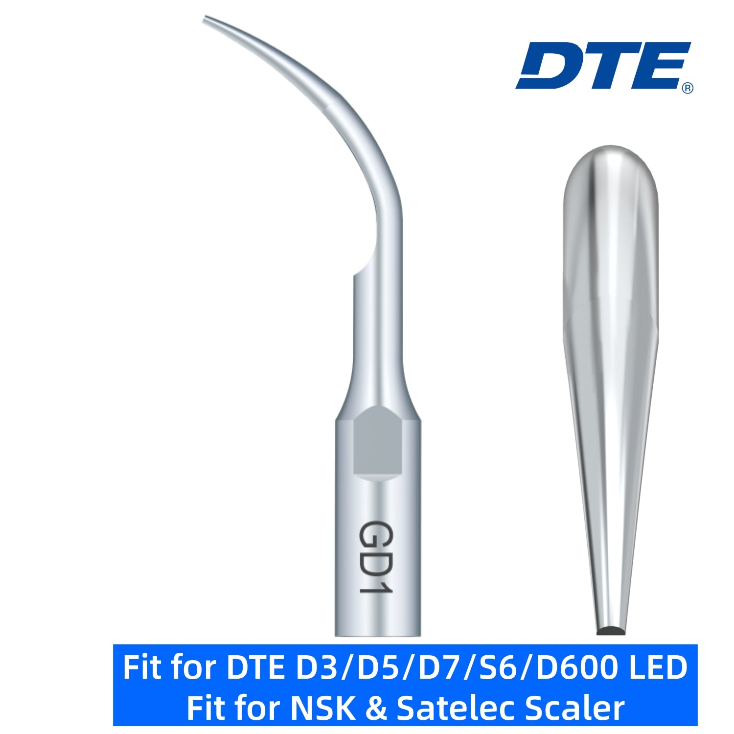 DTE Dental Ultrasonic Scaler Tips GD1 5pc/pk Fit for NSK & Satelec Scaler
