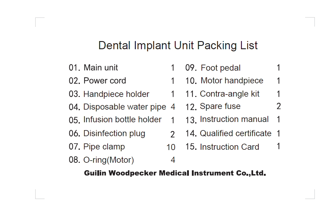 Woodpecker Implanter Plus Implant Motor w/ 20:1 fiber optic contra angle