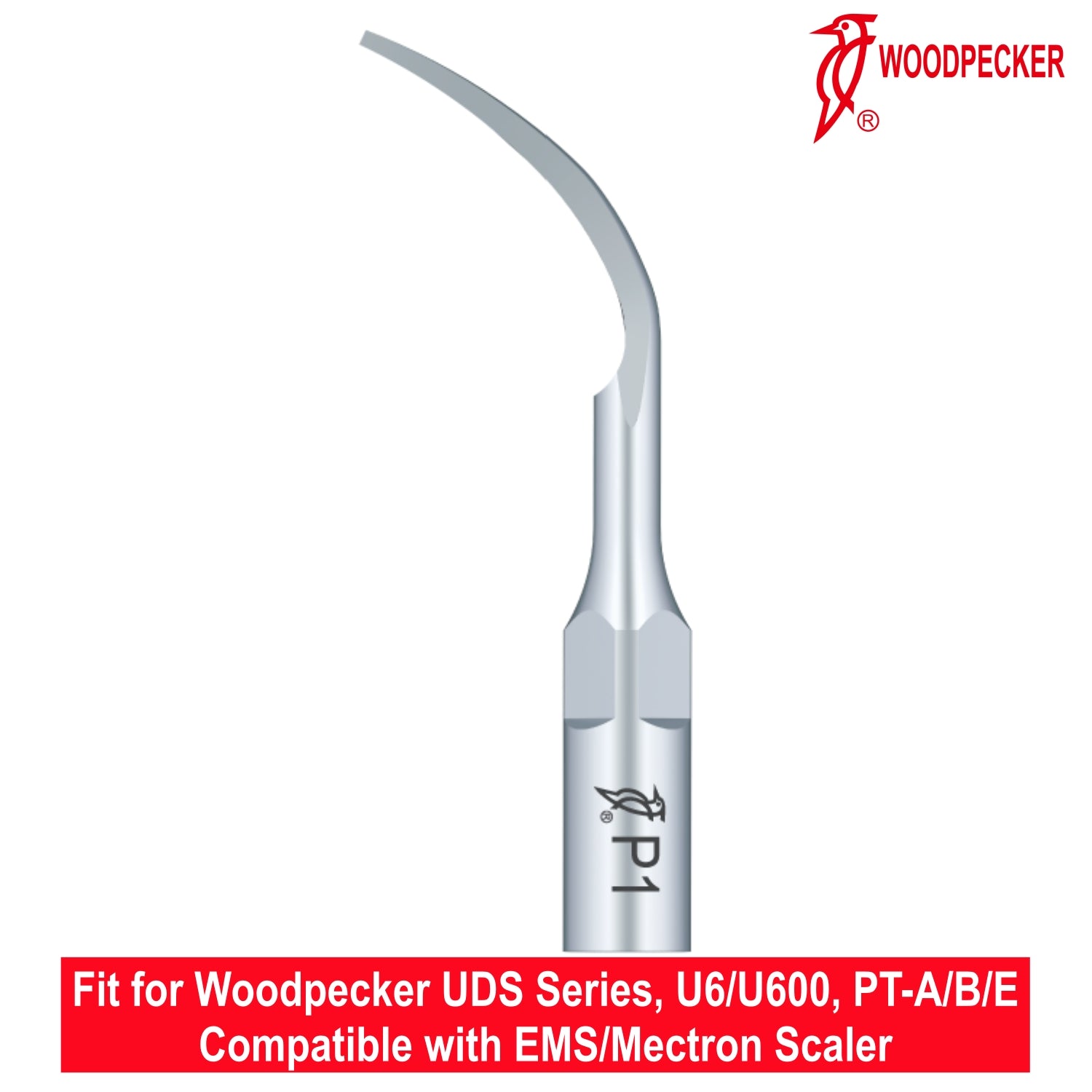 Woodpecker Ultrasonic Scaler Tips P1 5pc/pk Fit for EMS & Mectron scalers