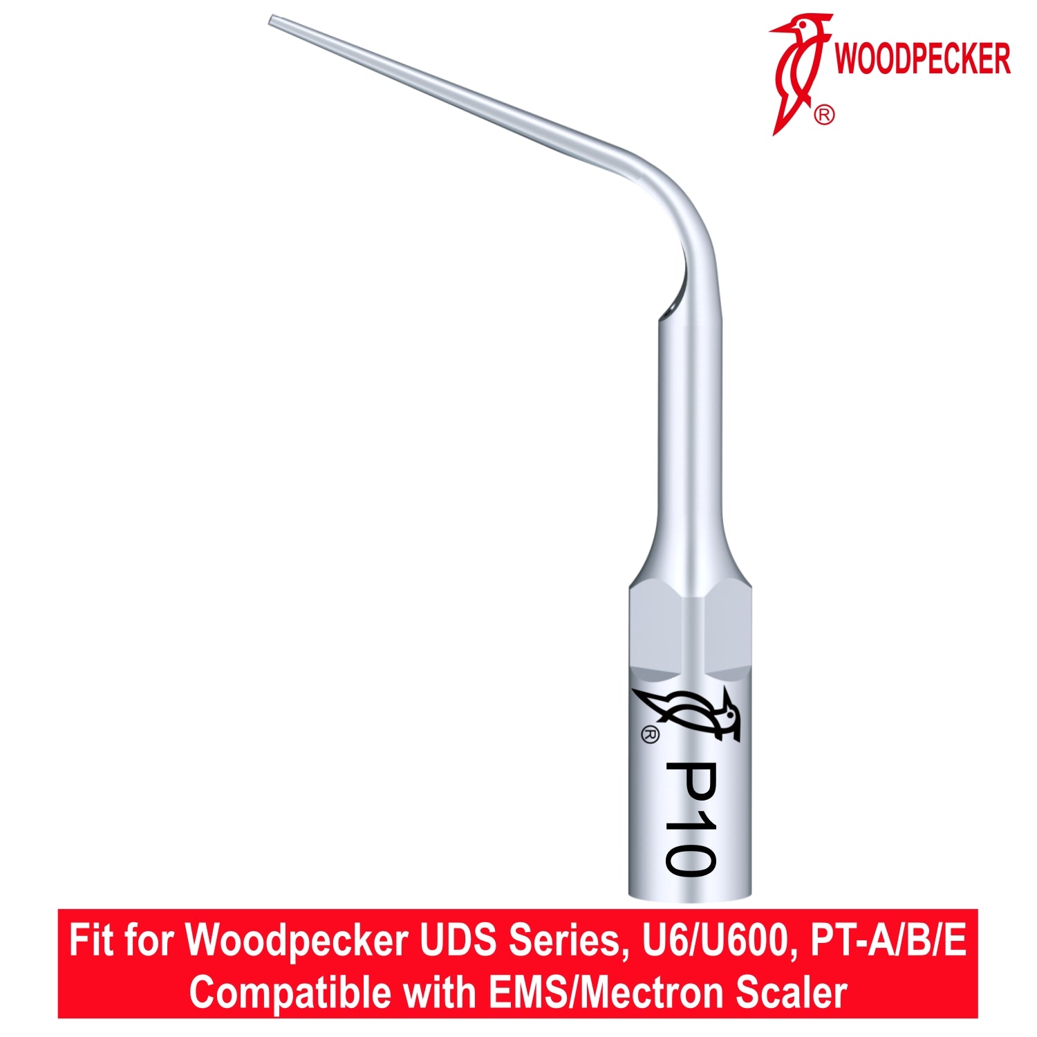 Woodpecker Ultrasonic Scaler Tips P10 1pc/pk Fit for EMS & Mectron scalers