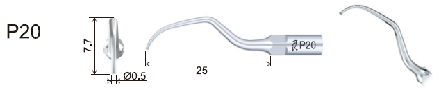 Ultrasonic Scaler Silver Tips-P20/PD20