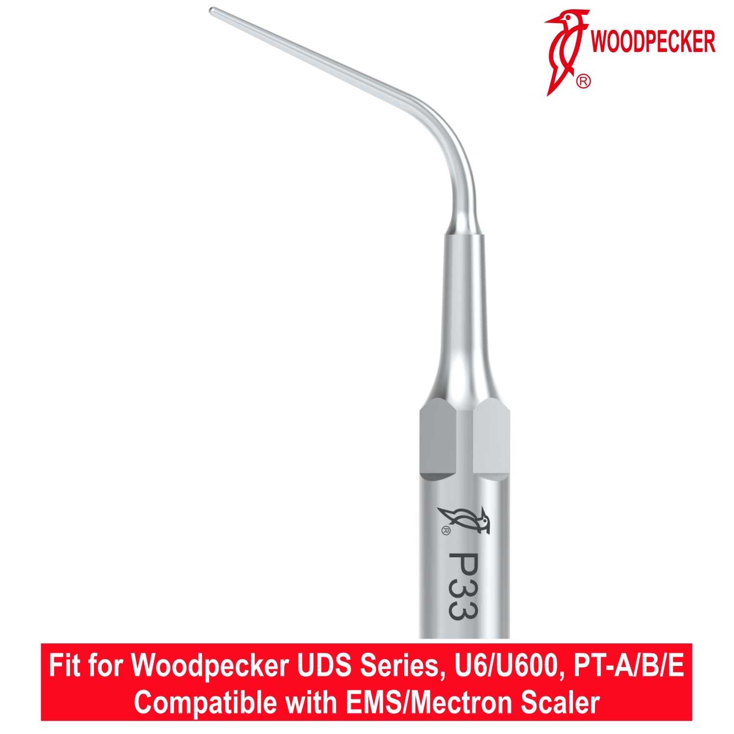 Woodpecker Ultrasonic Scaler Tips P33 1pc/pk Fit for EMS & Mectron scalers