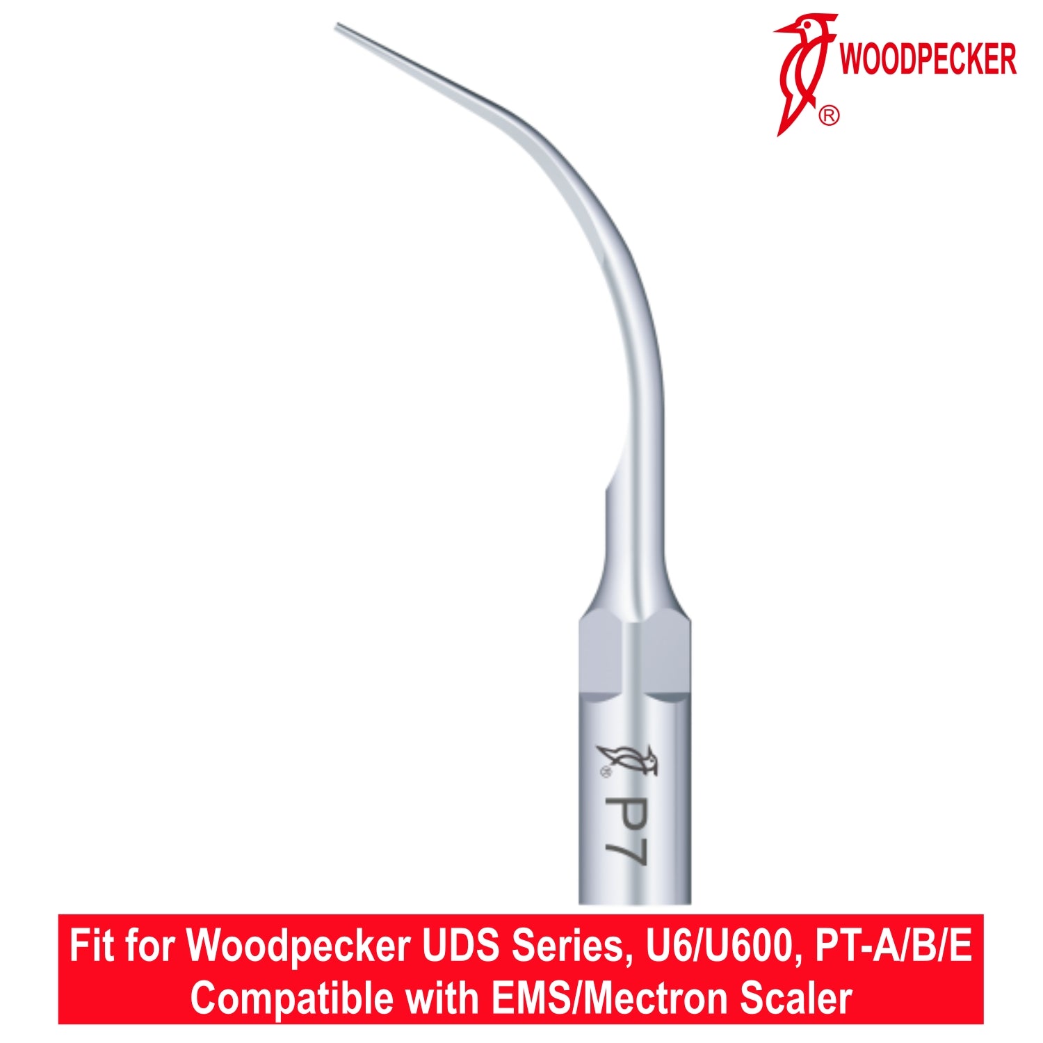Woodpecker Ultrasonic Scaler Tips P7 1pc/pk Fit for EMS & Mectron scalers
