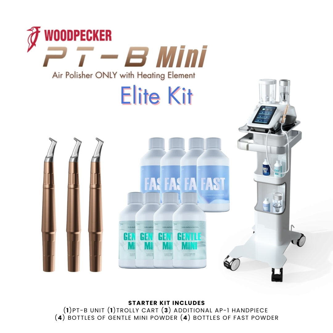 Woodpecker PT-B Mini Air Polisher | Heated Water & Wireless Foot Control
