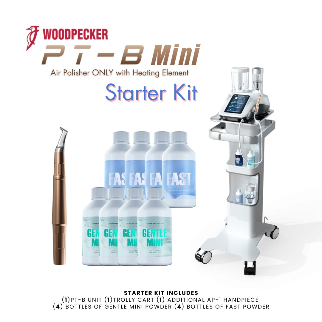 Woodpecker PT-B Mini Air Polisher | Heated Water & Wireless Foot Control