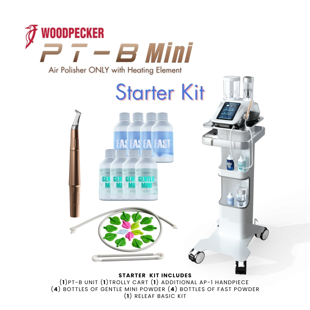 Woodpecker PT-B Mini Air Polisher | Heated Water & Wireless Foot Control