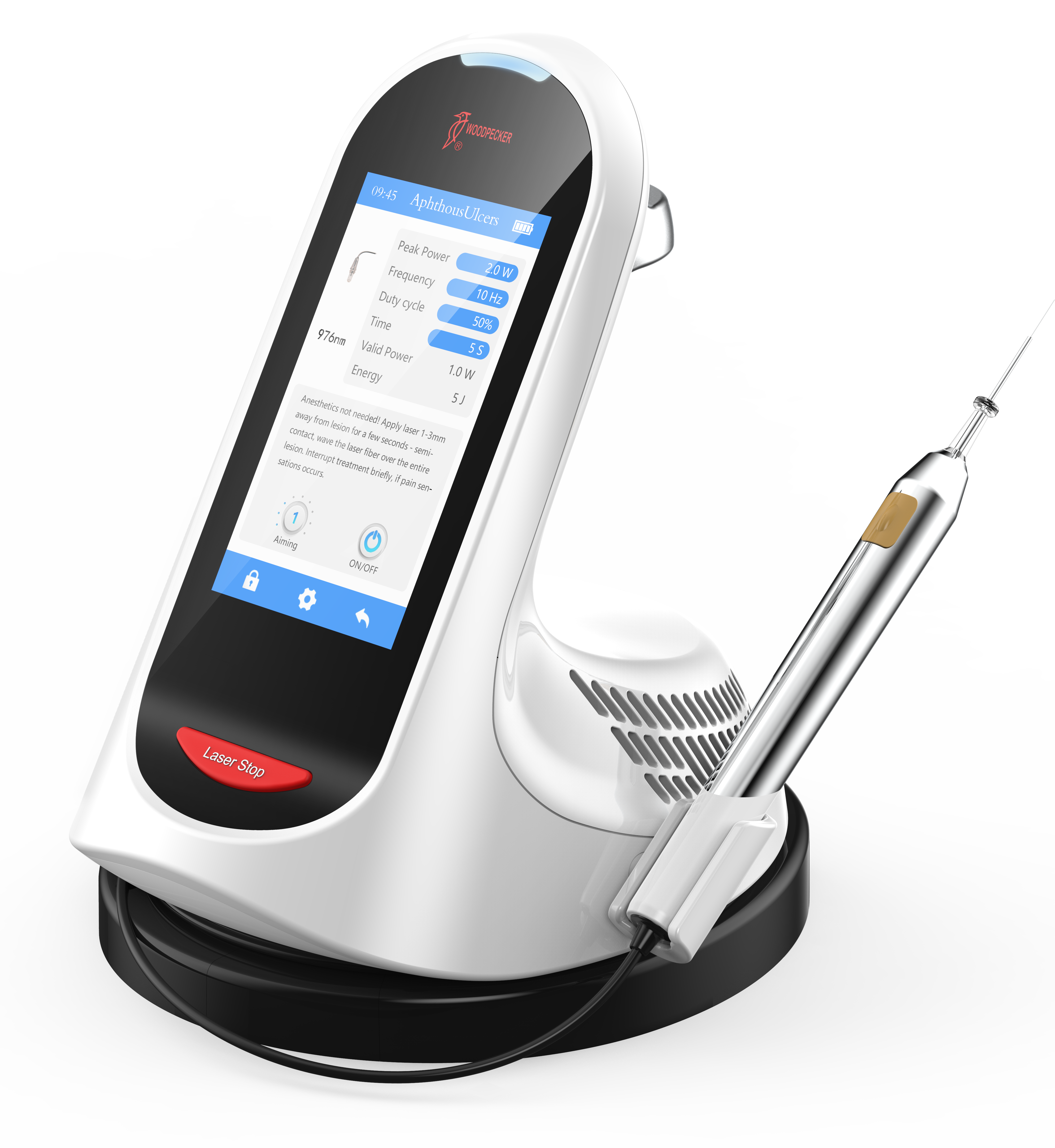 Woodpecker® Smart Laser Blue Dental Diode Laser Three Wavelengths Blue Semiconductor Laser Therapy Device