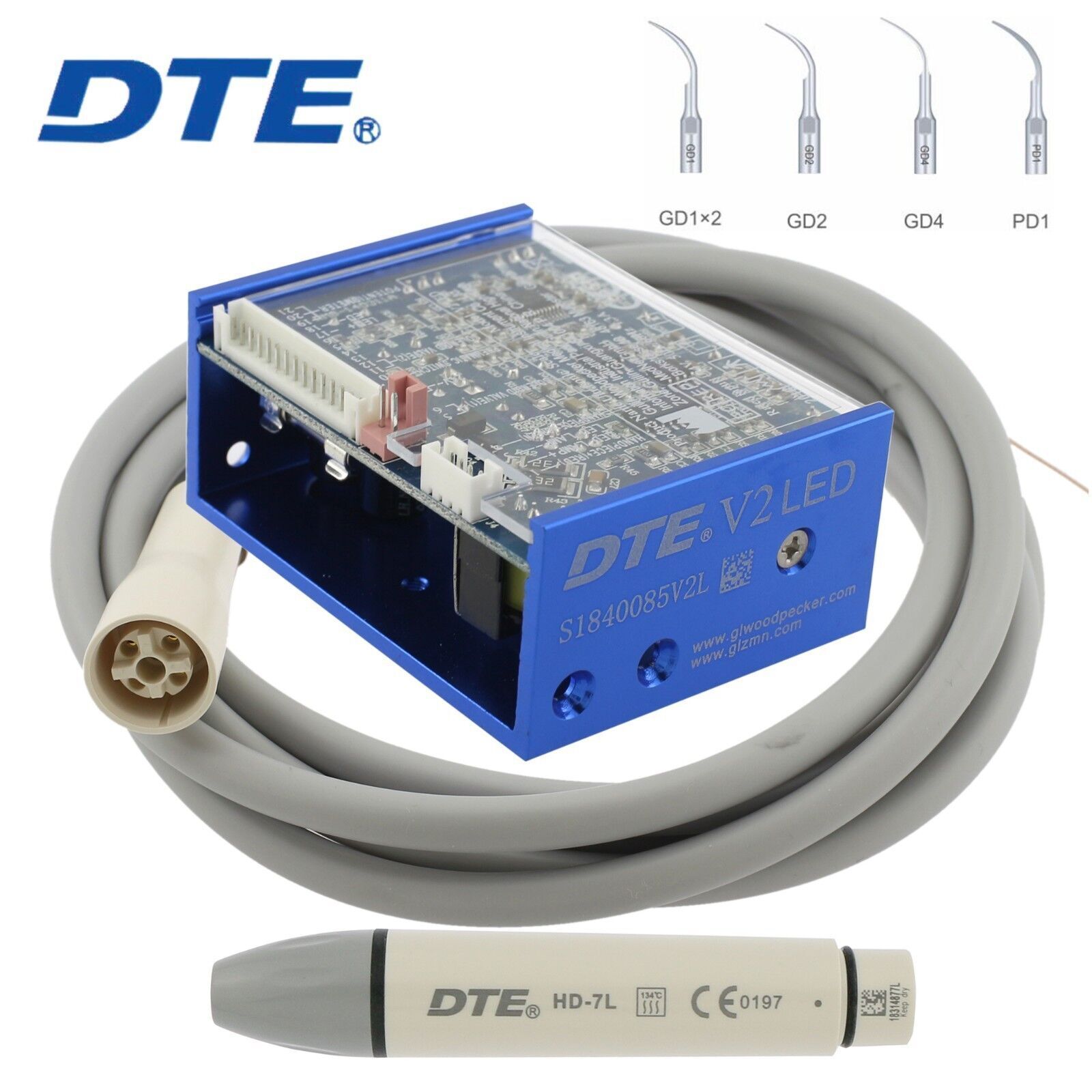 Woodpecker DTE V2 LED Builtin Ultrasonic Scaler w/ LED Light HD-7L