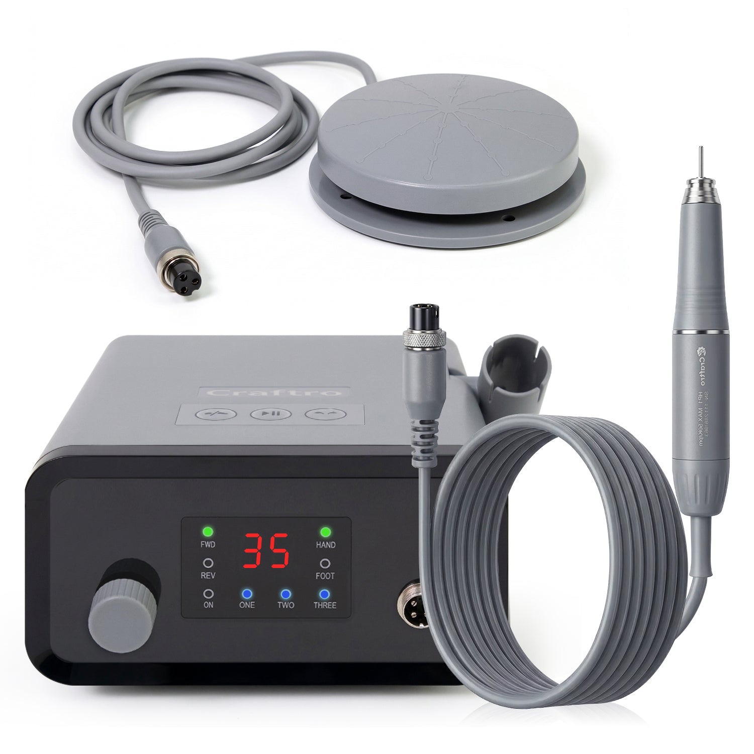 Craftro® VK-MM2 Desktop Brushless Dental Lab Micromotor Nail Drill Handpiece 50K/rpm