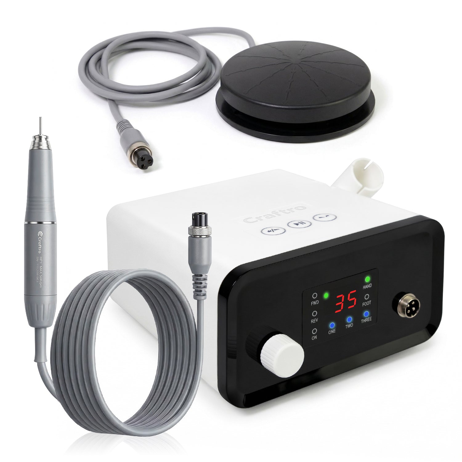 Craftro® VK-MM2 Desktop Brushless Dental Lab Micromotor Nail Drill Handpiece 50K/rpm