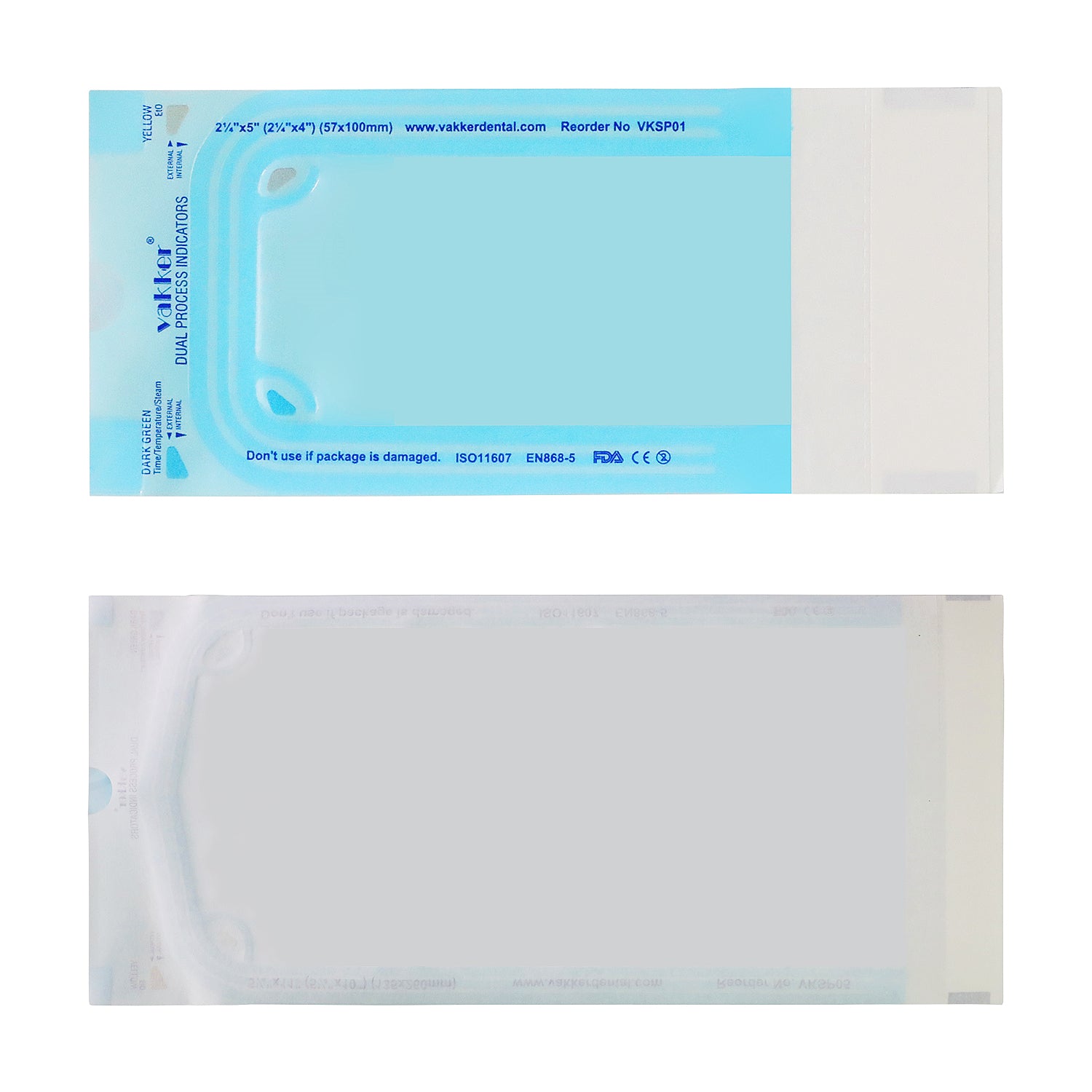 Vakker® Seal-Sealing Sterilization Pouches 200pc/box