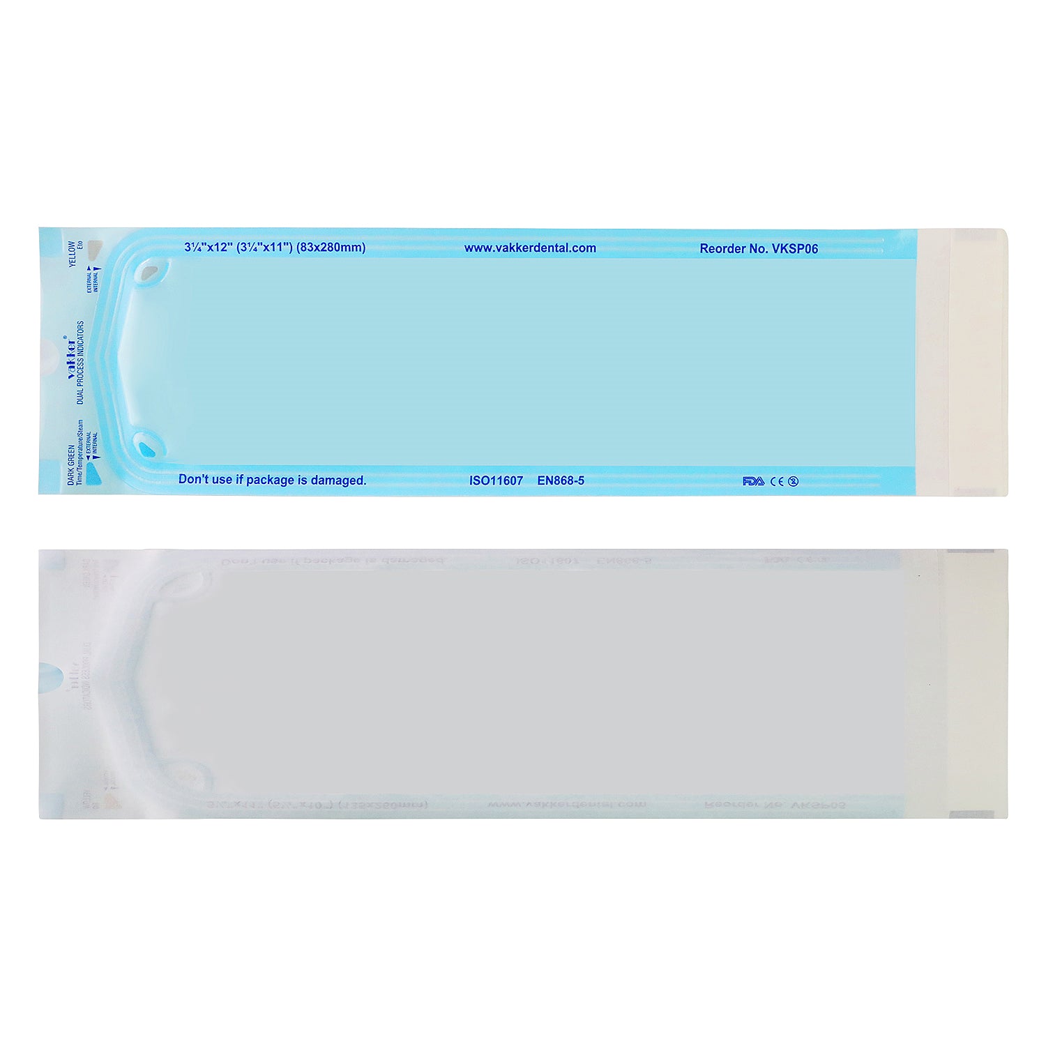 Vakker® Seal-Sealing Sterilization Pouches 200pc/box