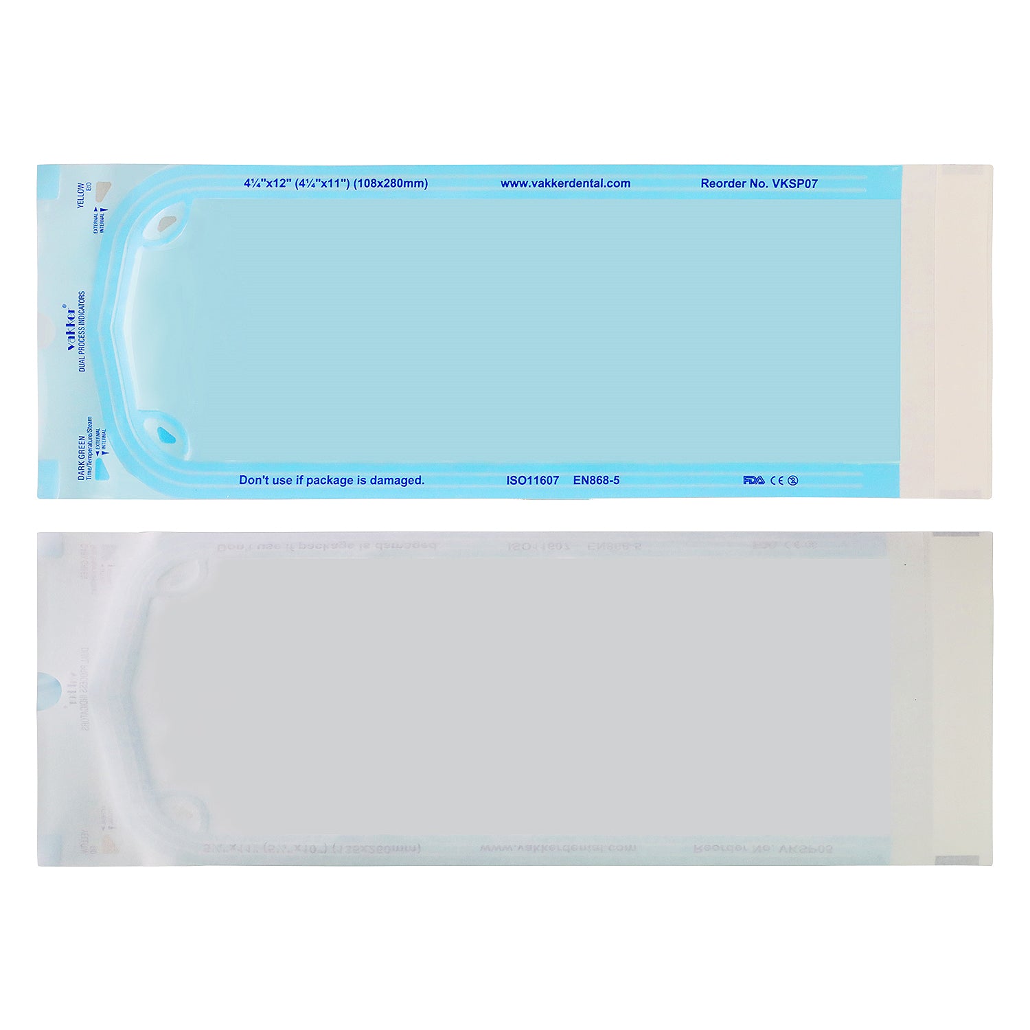 Vakker® Seal-Sealing Sterilization Pouches 200pc/box