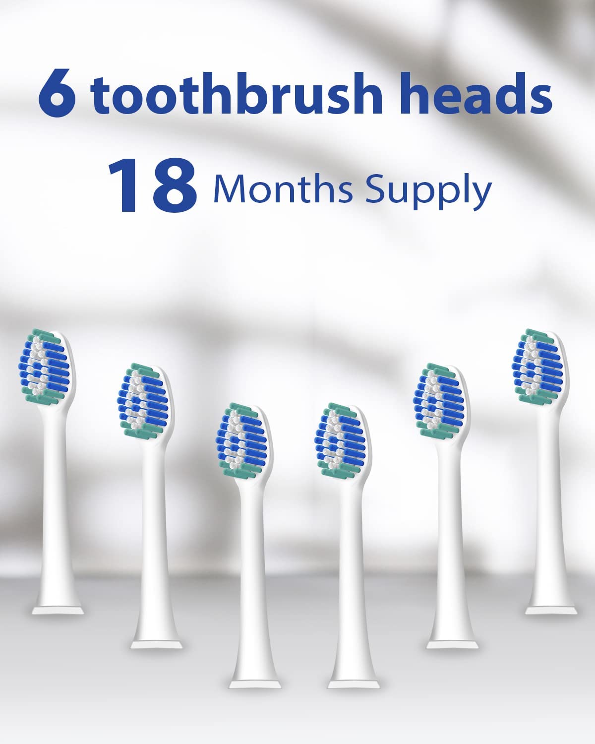 MySmile® Electric Toothbrush Replacement Heads, 6/pk