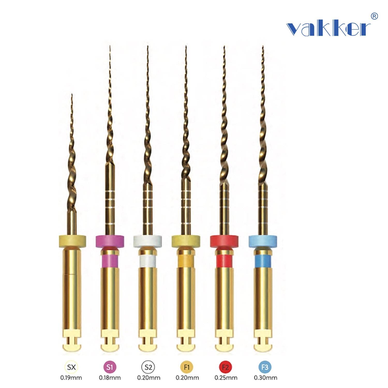 21mm 25mm 31mm v taper gold assorted endo files