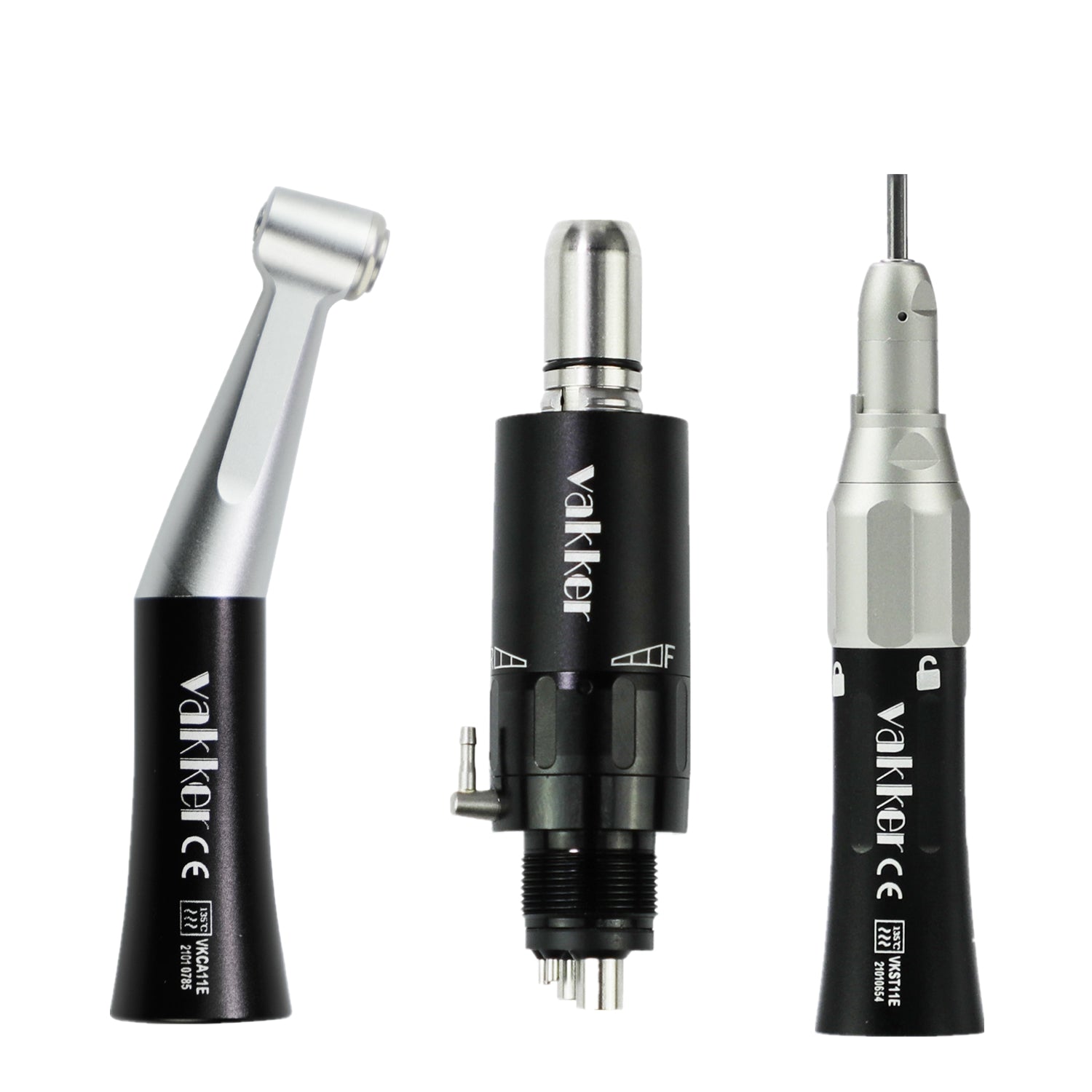 vakker external air motor set, including 1pc 4hole air motor, 1pc contra angle and 1pc straight handpiece