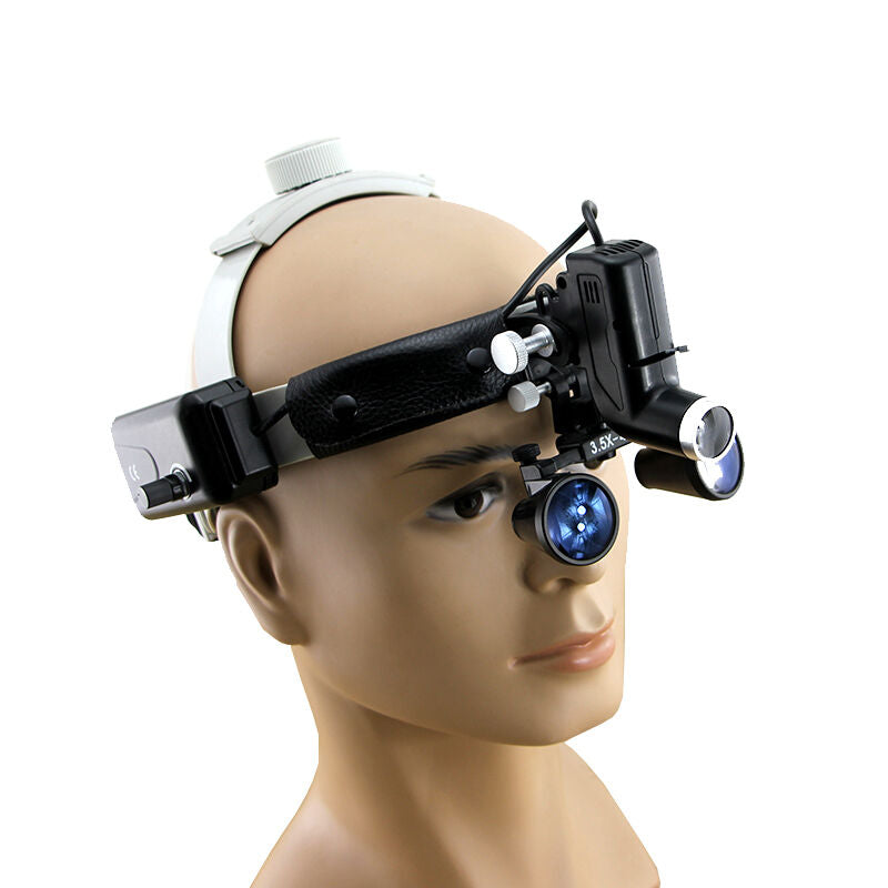 medical loupe and head light