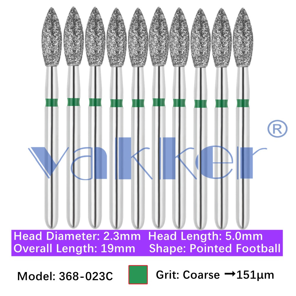 Vakker® Diamond Burs Football Diamond 10/pk