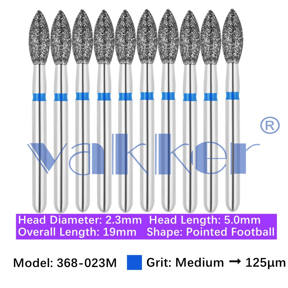 Vakker® Diamond Burs Football Diamond 10/pk