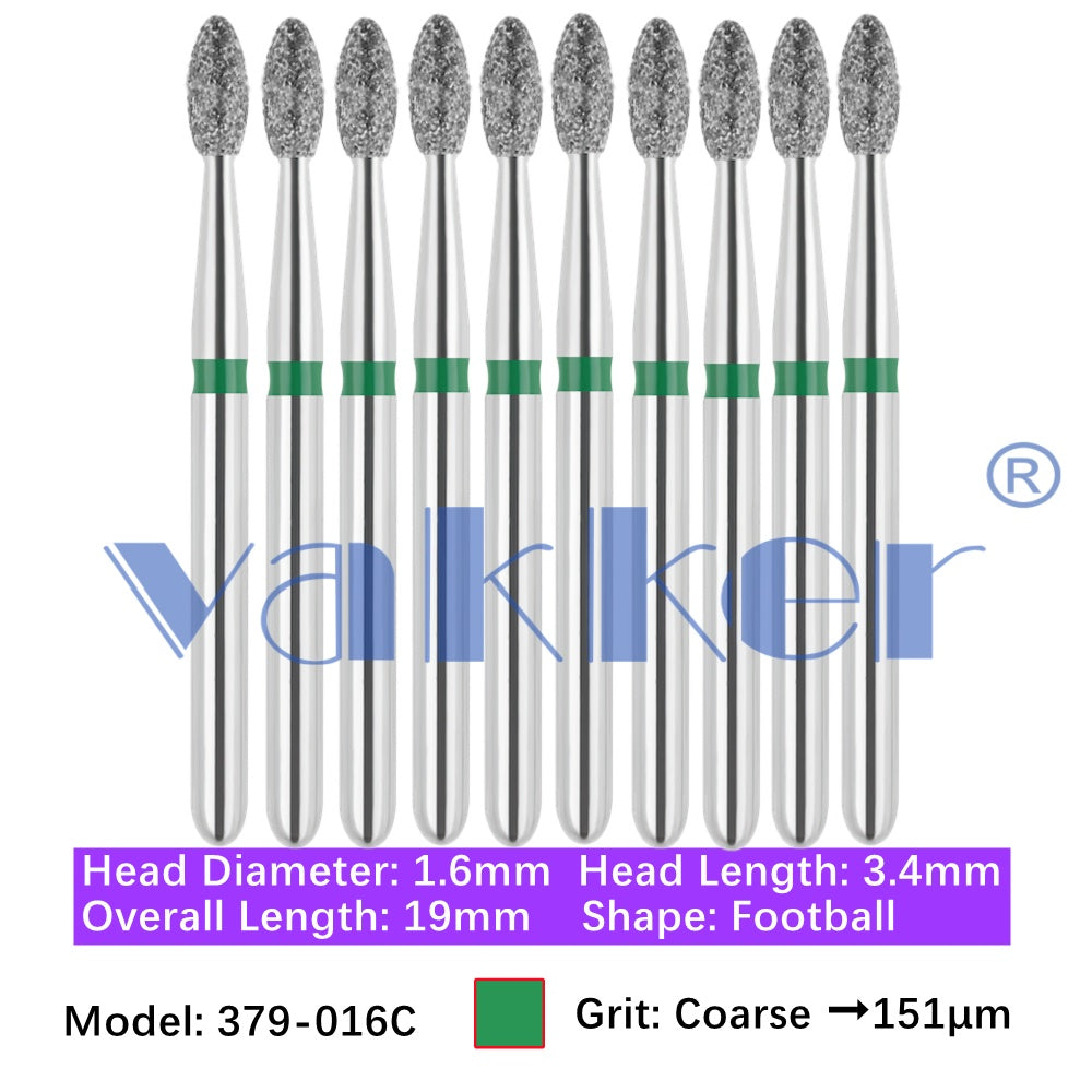 Vakker® Diamond Burs Egg Diamonds 10/pk