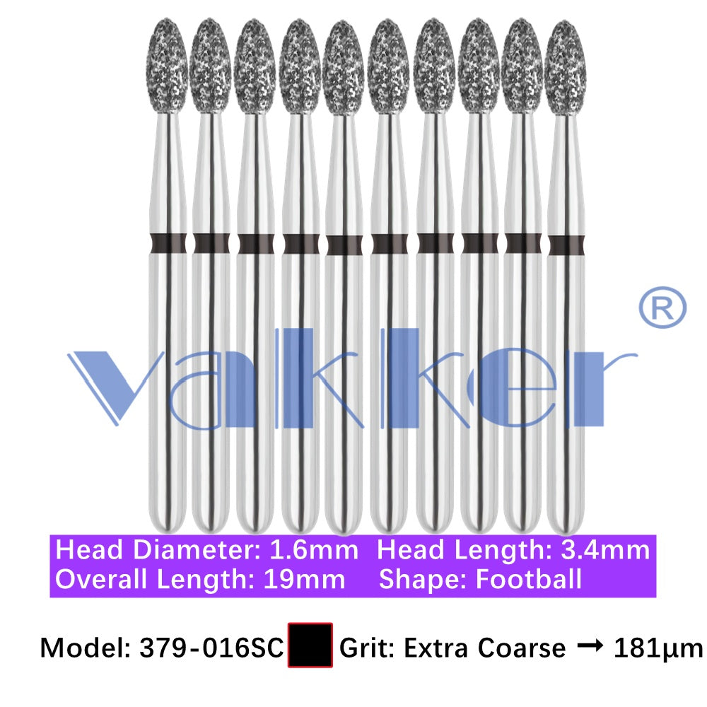 Vakker® Diamond Burs Egg Diamonds 10/pk