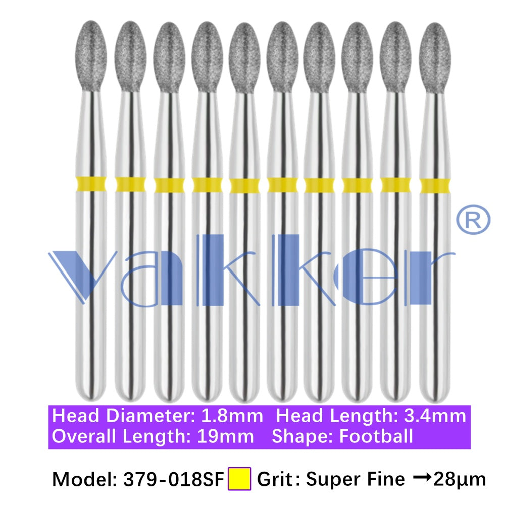 Vakker® Diamond Burs Egg Diamonds 10/pk