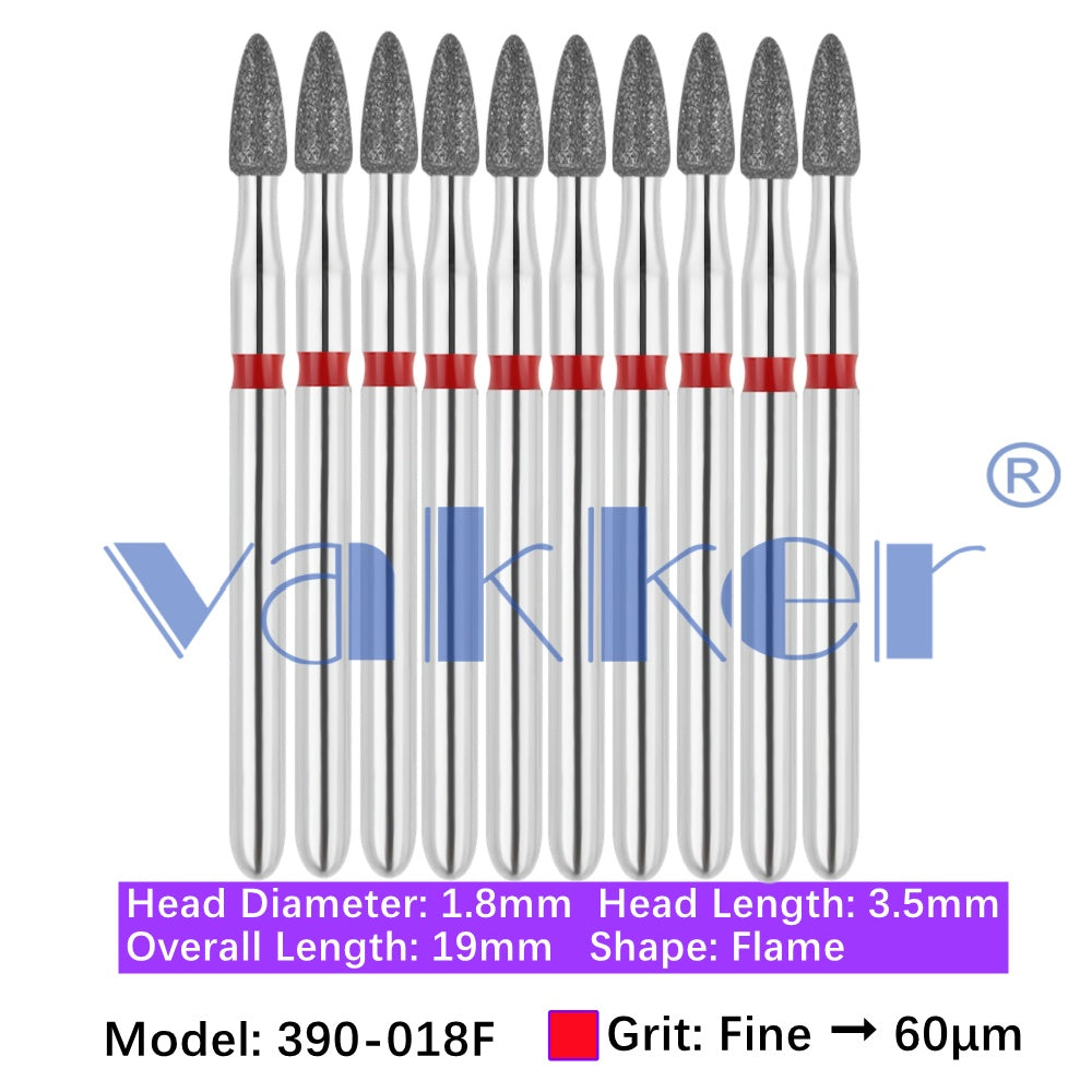 Vakker® Diamond Burs Flame Diamonds 10/pk