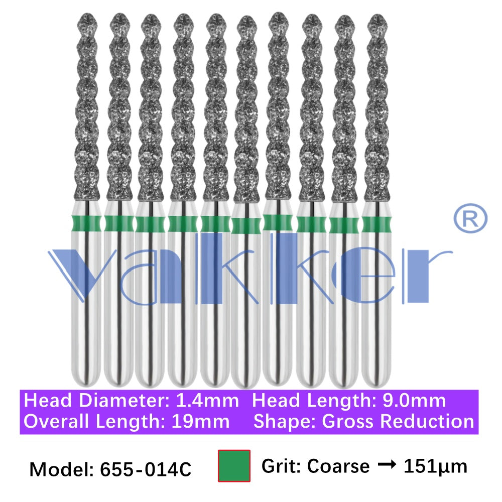 Vakker® Diamond Burs Gross Reduction Diamond Burs 10/pk