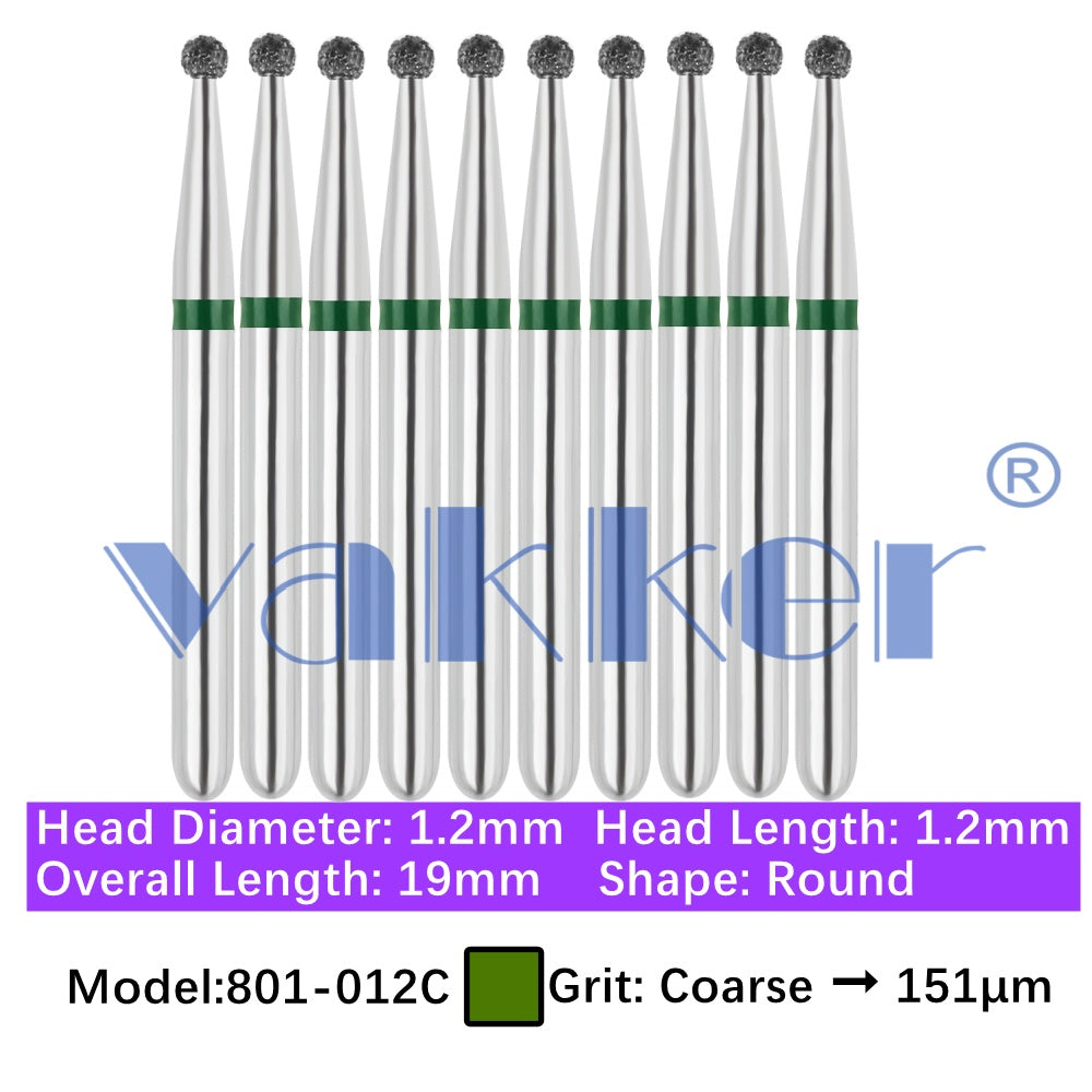 Vakker® Diamond Burs Round Diamonds 10/pk