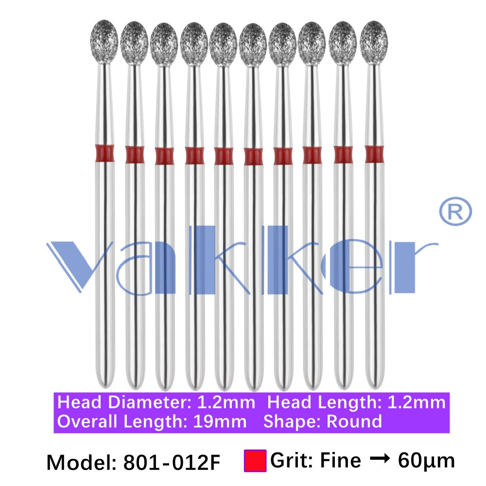 Vakker® Diamond Burs Round Diamonds 10/pk