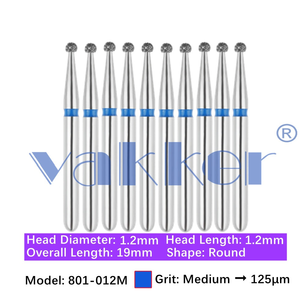 Vakker® Diamond Burs Round Diamonds 10/pk