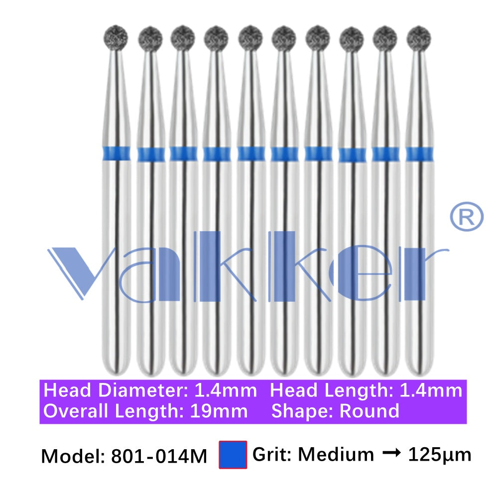 Vakker® Diamond Burs Round Diamonds 10/pk