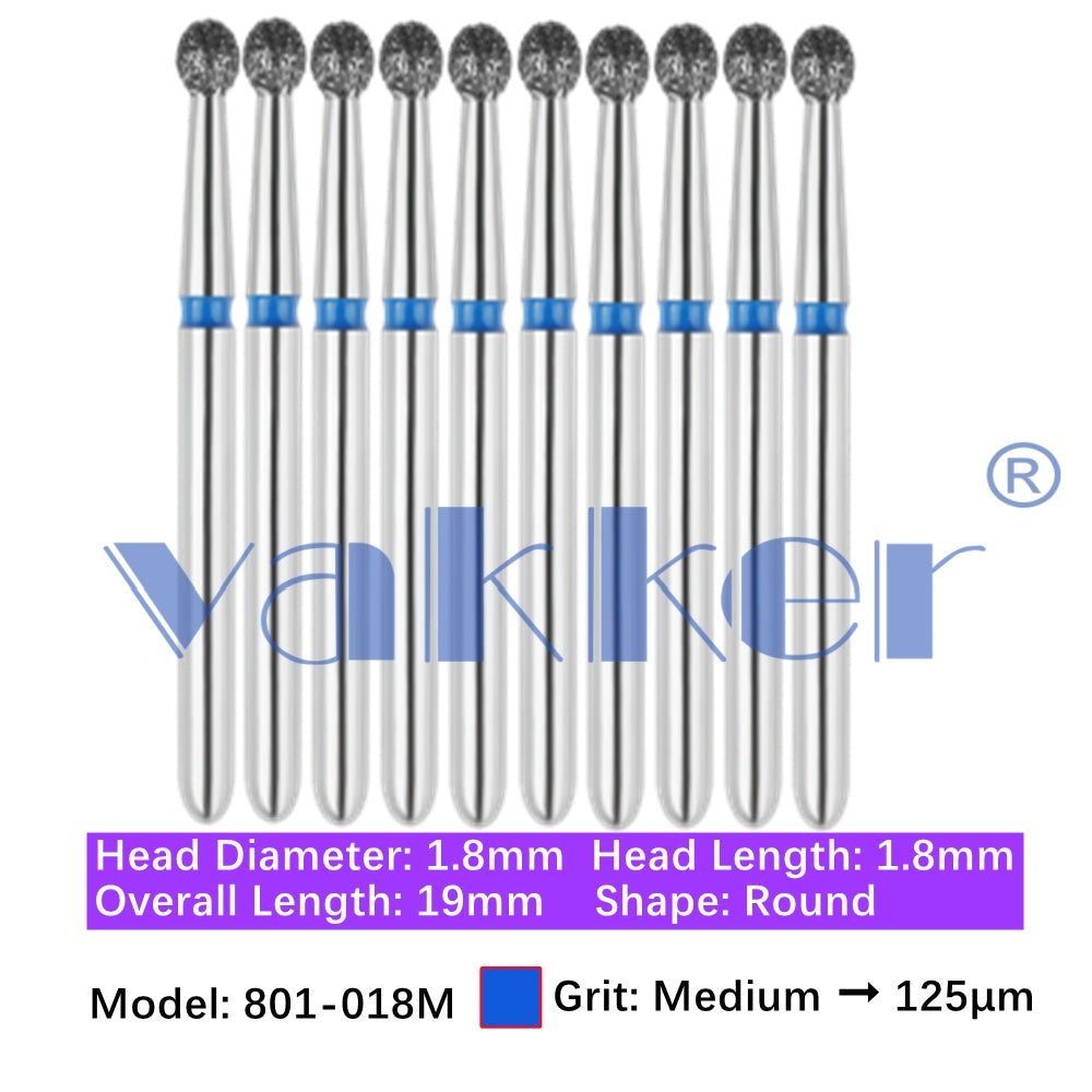 Vakker® Diamond Burs Round Diamonds 10/pk