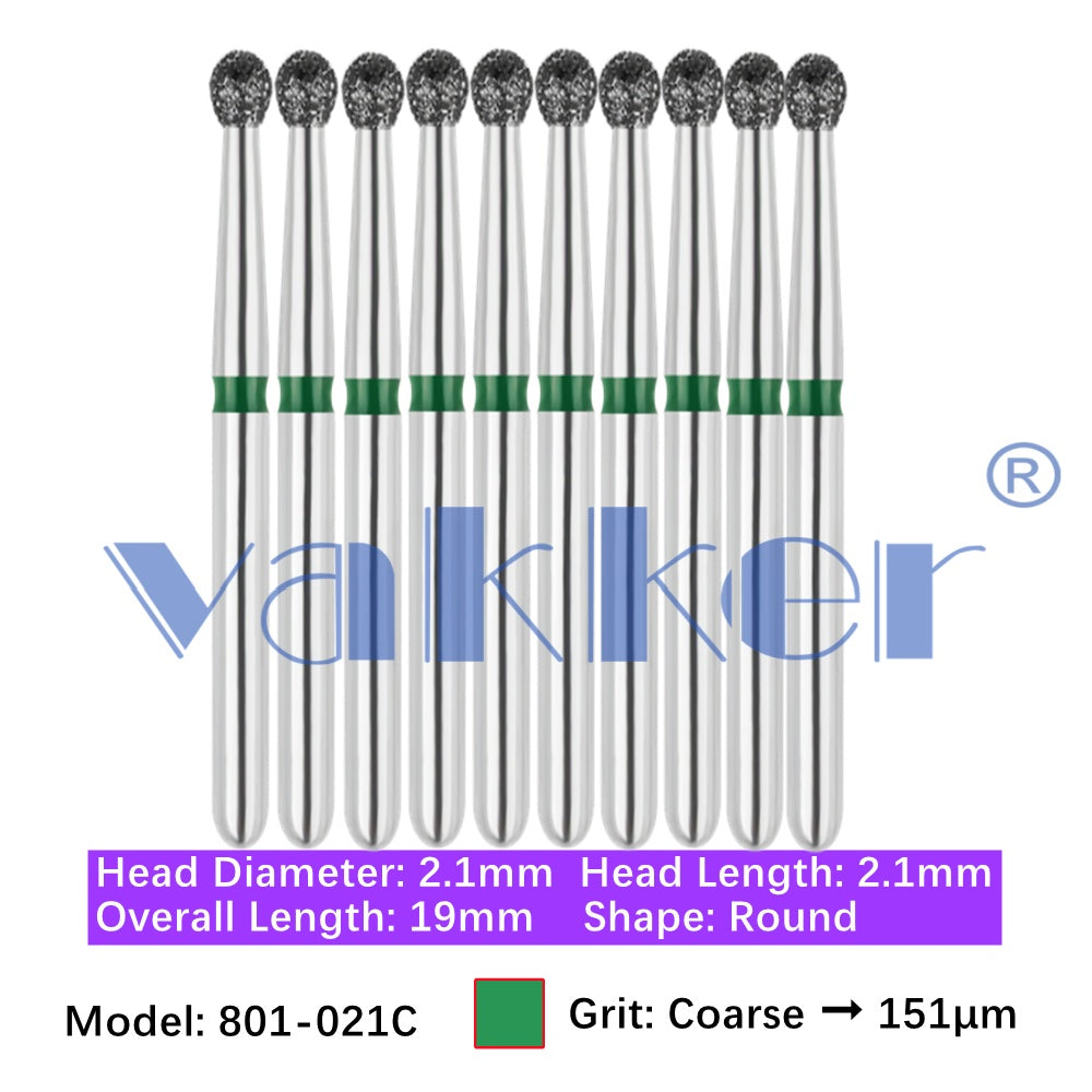 Vakker® Diamond Burs Round Diamonds 10/pk