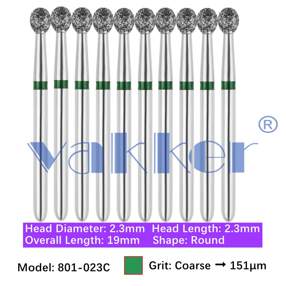 Vakker® Diamond Burs Round Diamonds 10/pk