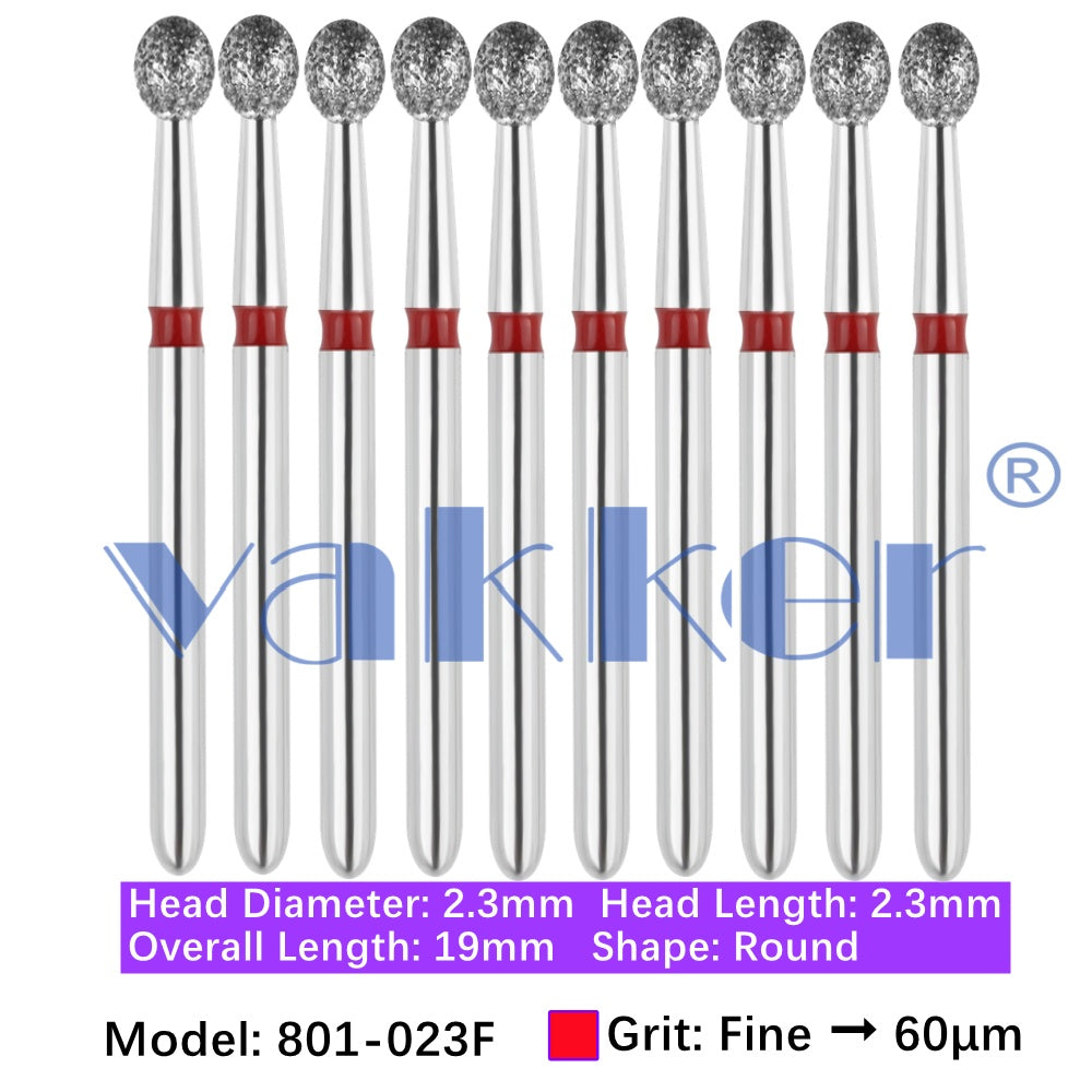 Vakker® Diamond Burs Round Diamonds 10/pk