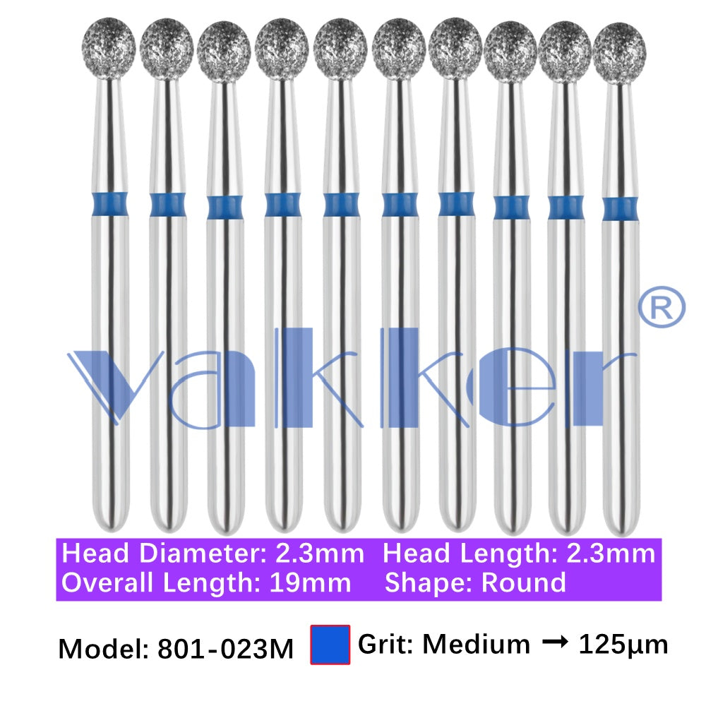 Vakker® Diamond Burs Round Diamonds 10/pk