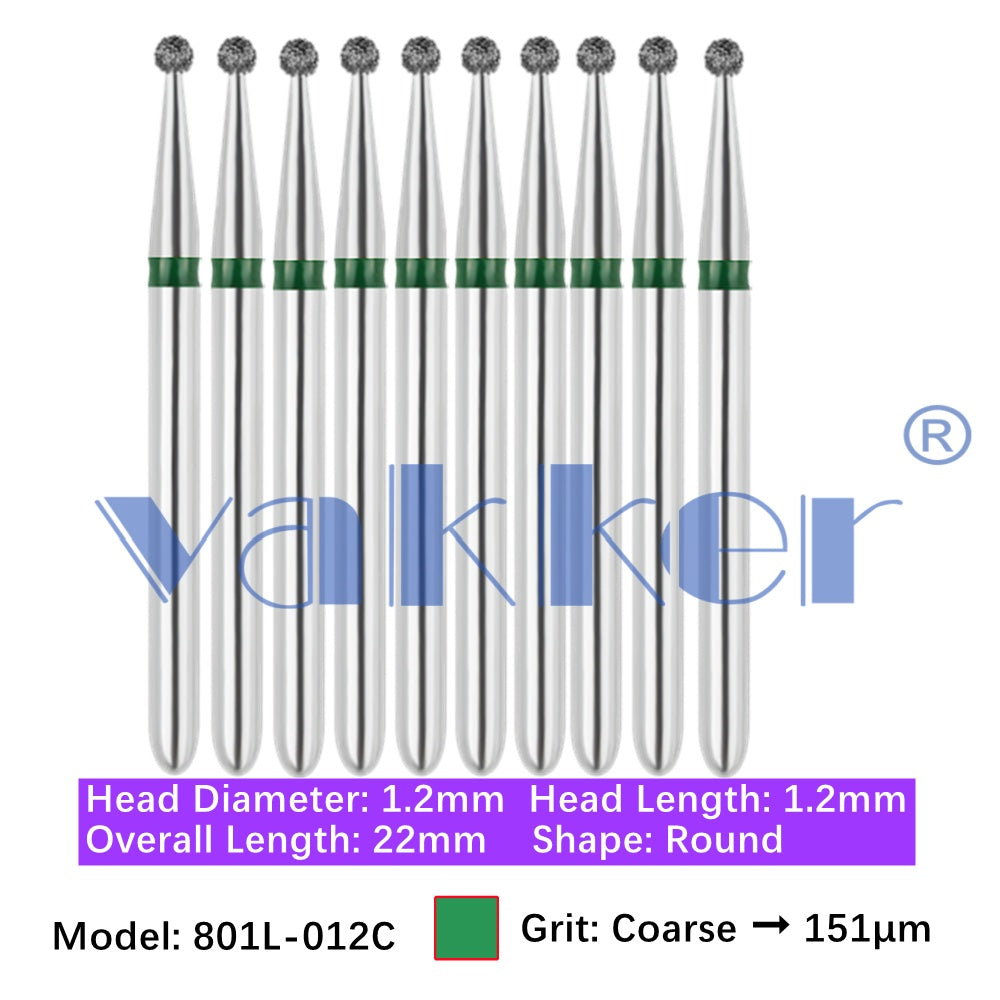 Vakker® Diamond Burs Round Diamonds 10/pk