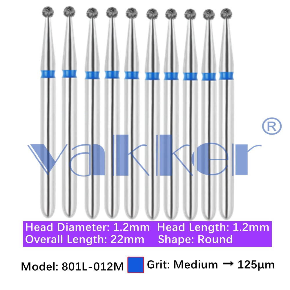 Vakker® Diamond Burs Round Diamonds 10/pk