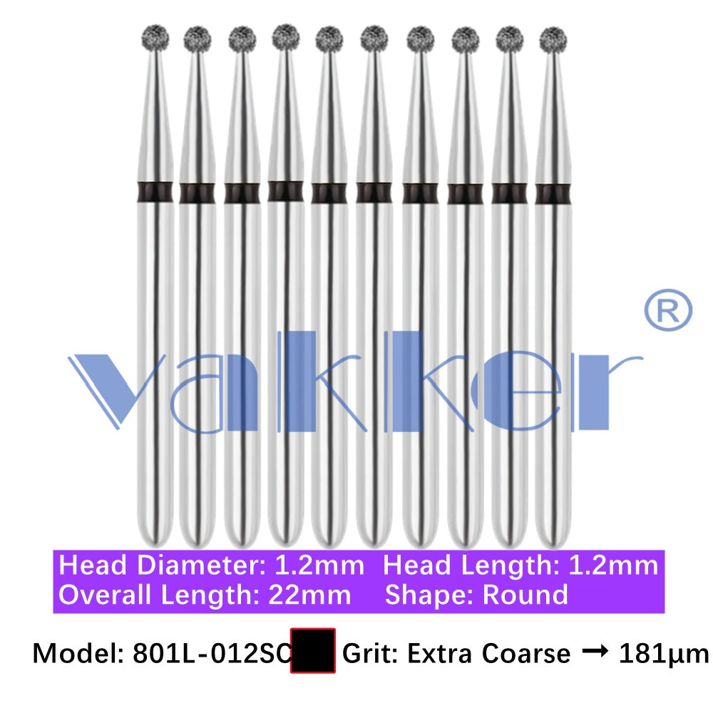 Vakker® Diamond Burs Round Diamonds 10/pk